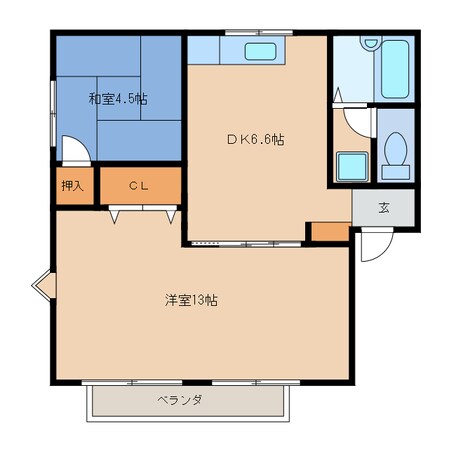 ハイユニ山口Ⅱの物件間取画像